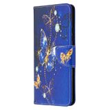 Peňaženkové kožené puzdro na Samsung Galaxy A42 5G - Purple Butterfly