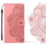 Peňaženkové kožené puzdro PEACOCK na Samsung Galaxy A51 5G - Ružová