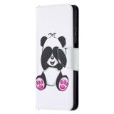 Peňaženkové kožené puzdro DRAWING na Xiaomi Mi 10T Lite 5G - Panda