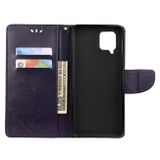 Peňaženkové kožené puzdro na Samsung Galaxy A42 5G - Deep Purple