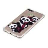 Gumený kryt Three Pandas Pattern na Huawei Y7 Prime (2018