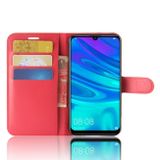 Peňaženkové kožené puzdro na Huawei Y7 (2019) - Červený