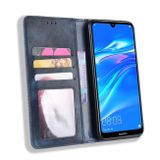 Peňaženkové kožené puzdro na Huawei Y7 (2019) - Modrý