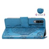 Peňaženkové kožené puzdro Butterflyna Huawei P30 – Modrá