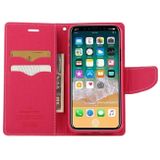 Peňaženkové púzdro Mercury na iPhone X - rúžová