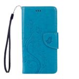 Peňaženkové kožené puzdro na Huawei Y6 II - Modrý