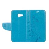 Peňaženkové kožené puzdro na Samsung Galaxy A5 (2017) - Modrá