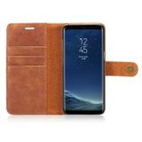 Peňaženkové kožené puzdro DG.MING na Samsung Galaxy S8 - Hnedá