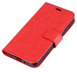 Peňaženkové kožené puzdro na Samsung Galaxy A5 (2017) - Červený