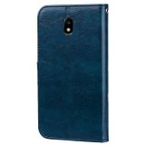 Peňaženkové kožené puzdro Business na Samsung Galaxy J3 2017 – Modrá