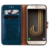 Peňaženkové kožené puzdro Business na Samsung Galaxy J3 2017 – Modrá