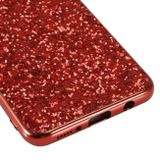 Gumený Glitter kryt na Samsung Galaxy A30 - červená