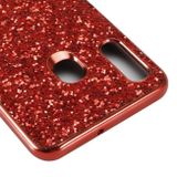 Gumený Glitter kryt na Samsung Galaxy A30 - červená