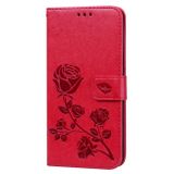 Peňaženkové kožené puzdro na Samsung Galaxy A10 - Červený