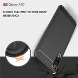 Gumený kryt Brushed Carbon na Samsung Galaxy A70 - Black