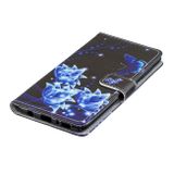 Peňaženkové puzdro Blue Butterfly Flower Pattern na Samsung Galaxy A70