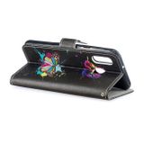 Peňaženkové kožené puzdro na Samsung Galaxy A40 - Colorful Butterfly