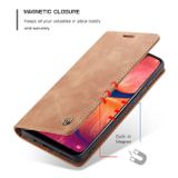 Peňaženkové kožené puzdro na Samsung Galaxy A30 - Hnedý