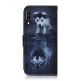 Peňaženkové puzdro Wolf and Dog Pattern na Samsung Galaxy A70