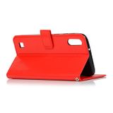 Peňaženkové kožené puzdro na Samsung Galaxy A10 - Červená