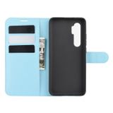 Peňaženkové kožené puzdro na Xiaomi Mi Note 10 Lite - Modrá