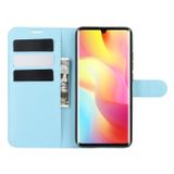 Peňaženkové kožené puzdro na Xiaomi Mi Note 10 Lite - Modrá