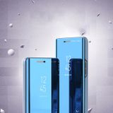 Knižkové puzdro Electroplating Mirror na Samsung Galaxy M21- Modrá