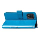 Peňaženkové kožené puzdro na Xiaomi Mi 10 Lite - Flowers Blue