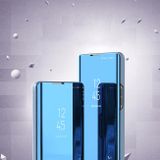 Knižkové puzdro Electroplating Mirror na LG K51S - Strieborná