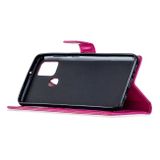 Peňaženkové kožené puzdro na Samsung Galaxy A21s - Rose Red