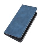 Peňaženkové kožené puzdro na LG K41S/K51S - Tmavomodrá