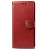 Peňaženkové kožené puzdro RETRO na Xiaomi Redmi 9C -červeni