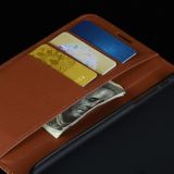 Peňaženkové kožené puzdro LITCHI na Motorola Moto G 5G Plus - Čierna