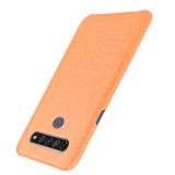 Kožený kryt na LG K61 - Oranžová