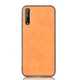 Kožený kryt na Huawei P Smart S - Oranžová