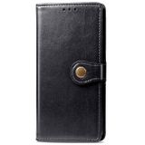 Peňaženkové kožené puzdro na LG K41S - Čierna