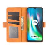 Peňaženkové kožené puzdro na Motorola Moto G9 PLay / E7 Plus - Žltá