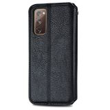 Peňaženkové kožené puzdro na Samsung Galaxy S20 FE - Čierna