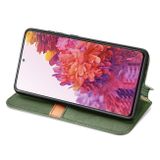 Peňaženkové kožené puzdro na Samsung Galaxy S20 FE - Zelená