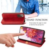 Peňaženkové kožené puzdro na Samsung Galaxy S20 FE - Červená