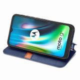 Peňaženkové kožené púzdro na Motorola Moto G9 PLay / E7 Plus - Modrá
