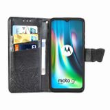 Peňaženkové kožené puzdro na Motorola Moto G9 PLay / E7 Plus - Čierna