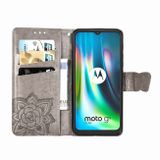 Peňaženkové kožené puzdro na Motorola Moto G9 PLay / E7 Plus - Šedá