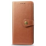 Peňaženkové kožené puzdro na Samsung Galaxy A42 5G - Hnedá
