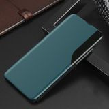 Peňaženkové kožené puzdro MAGNETIC DISPLAY na iPhone 12/12 Pro - Zelená