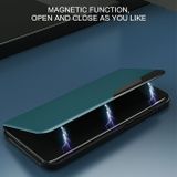 Peňaženkové kožené puzdro MAGNETIC DISPLAY na iPhone 12/12 Pro - Fialová