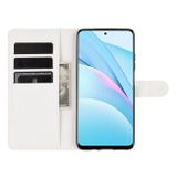 Peňaženkové kožené puzdro LITCHI na Xiaomi Mi 10T Lite 5G - Biela