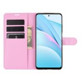 Peňaženkové kožené puzdro LITCHI na Xiaomi Mi 10T Lite 5G - Ružová