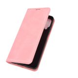 Peňaženkové kožené puzdro na Samsung Galaxy A12 - Ružová