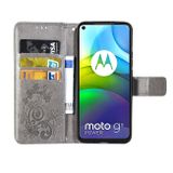 Peňaženkové kožené puzdro na Motorola Moto G9 Power - Šedá